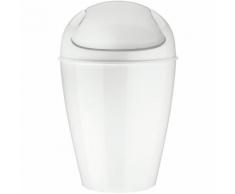 Koziol - Cestino da bagno con sportello DEL S, colore: Bianco