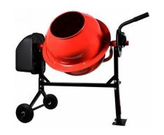 Betoniera 70L 275W 220V Impastatrice Elettrica Miscelatore Cemento Con Due Ruote Con Certificazione