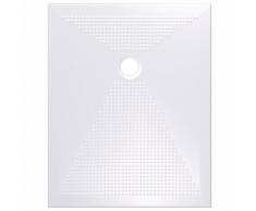 Piatto doccia 70 x 140cm in ceramica bianco lucido h 3 cm ultraslim