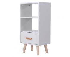 Armadietto con 1 cassetto Armadietti in legno Libreria ? Armadio per soggiorno, ufficio - bianco
