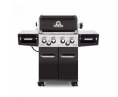 Barbecue a gas Broil King Regal 490 Nero con 4 bruciatori e kit girarrosto elettrico