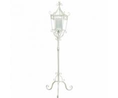 Lampioncino Candelabro Porta Candele da Interno Esterno in Legno Decorato