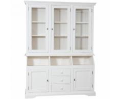 Libreria Credenza Vetrina in Legno massello con Ripiani per Soggiorno Ufficio