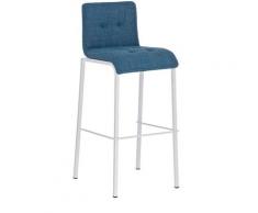 CLP - Sgabello Avola Capitonné W78 in tessuto Blu