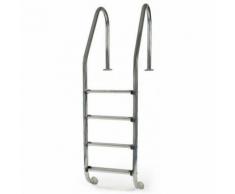 Scaletta piscina interrata in acciao inox 4 gradini