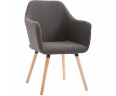Sedia sala da pranzo PICARD V2 in tessuto Grigio scuro Natura