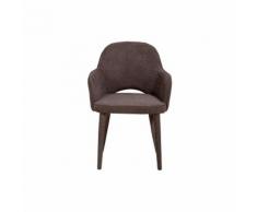 Sedia Cassiopea Colore Marrone in Tessuto con struttura in metallo. Altezza Seduta: 48 cm.