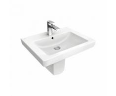 Lavabo Villeroy & Boch Subway 711365 650x470mm, con troppopieno, colorazione: Bianco - 71136501