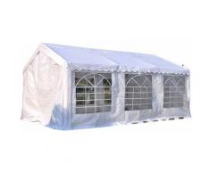 Outsunny Gazebo da giardino con pannelli laterali, Bianco, 6x4x2.8m