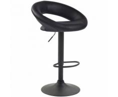 Sgabello Cucina Olinda In Similpelle Nero Metallo nero opaco