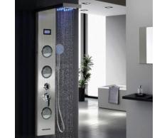 Pannello da Doccia in Acciaio Inox,Colonna Doccia LED con Doccia a Pioggia e
