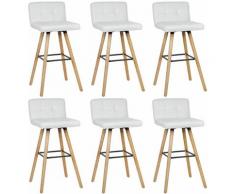 BATHRINS®Sgabelli bar,Sgabello da bar x 6 /Sedia da bar imbottita con schienale/Seggiolone/Gambe in