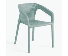 Sedia per esterno Frida con braccioli Blu Nebbia Polipropilene - Sklum