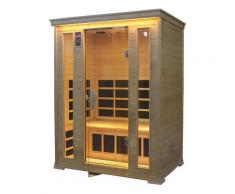 Sauna Finlandese Ad Infrarossi 3 Posti 156x125 Cm In Legno Di Cedro H188 Vorich Diamond