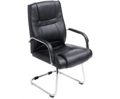 Sedia Attila in similpelle Nero