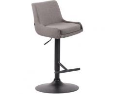 CLP - Sgabello Bancone Imbottito Club in Tessuto Grigio Nero