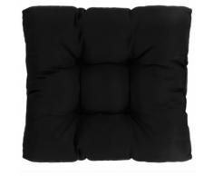 Cuscino per Seduta da Giardino Nero 80x80x10 cm Tessuto