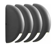 Etc-shop - Set di 4 luci a parete Lampade Proiettore per esterni nel set, tra cui lampade a LED