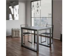 Itamoby S.r.l. - Tavolo Tecno Libra Cemento 90x90 allungato 90x180 telaio Antracite