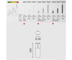 Lampioncino gea led ges730 e27 led ip44 h30 alluminio antracite grigio bianco lampada terra moderna
