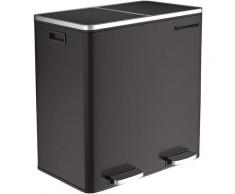 Cestino Doppio con Pedale per Riciclaggio, 2 x 30L Cestino per Rifiuti con Doppio Scomparto,