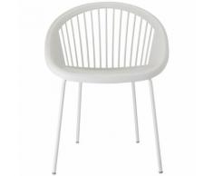 Poltroncina giulia, struttura cromata o verniciata, scocca in tecnopolimero disponibile in più