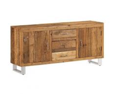 vidaXL Credenza in Legno Massello di Recupero 160x40x76 cm - Marrone