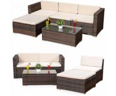 Dinette Gruppo di seduta Mobili in rattan Mobili in rattan Divano ad angolo Tavolo da giardino