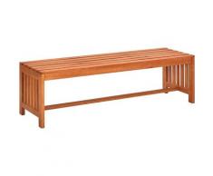 vidaXL Panchina da Giardino 130 cm in Legno Massello Eucalipto - Marrone