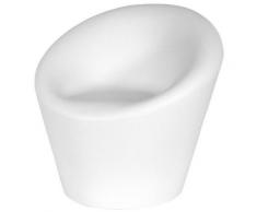 Poltrona Da Giardino 88x80x85cm In Polietilene Con Lampada Vanossi Happy Bianco Perla