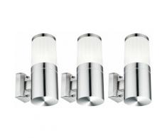 Etc-shop - Set di 3 Lampade da parete a LED Facciate da esterni Illuminazione da giardino in