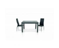 Tavolo in vetro e metallo di colore grigio allungabile 120x90 cm - 240x90 cm