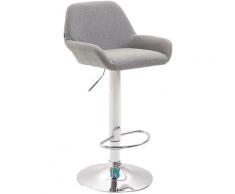 CLP - Sgabello Braga in tessuto Grigio Cromato