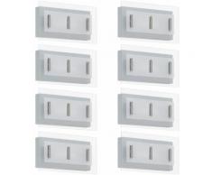 Etc-shop - Progettare insieme di 8 luci a LED parete esterna lampade cortile vetro lampade EEK A +