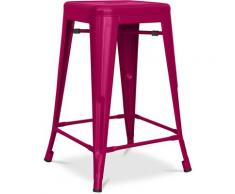 Sgabello Tolix 60 cm Pauchard Style - Metallo opaco Fucsia
