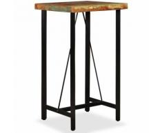 Tavolino da Bar in Legno Massello di Recupero 60x60x107 cm