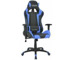 Sedia da Ufficio Racing Reclinabile in Pelle Sintetica Blu