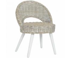 Poltrona in Rattan Kubu Bianco