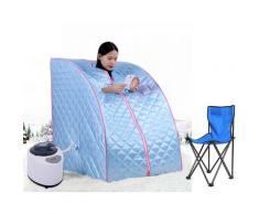 Hereubuy Sauna a vapore portatile pieghevole centro benessere interno a vapore singolo Sauna box
