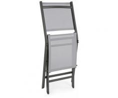 Bizzotto - Sedia Pieghevole in Alluminio Modello Elin Colore Antracite