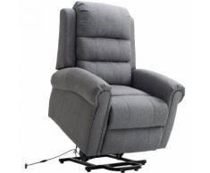Poltrona relax massaggiante riscaldante con sistema alzapersona grigio