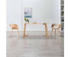 Sedia da Pranzo Crema in Legno Piegato e Similpelle - crema - Youthup