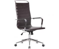 Sedia Ufficio Barnes Marrone Vera pelle