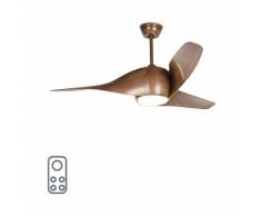 QAZQA Ventilatori da soffitto sirocco - Moderno - Plastico,Acciaio - Marrone - Tondo Non