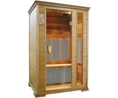 Vorich - Sauna Finlandese Ad Infrarossi 2 Posti 125x105 Cm In Legno Di Cedro Canadese H188 Gold