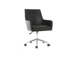 Poltrona da ufficio design PU nero SHANA