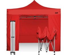 Gazebo Pieghevole 3x3 CON LATERALI - ROSSO - Ray Bot