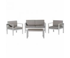 Set divani da giardino con tavolino in alluminio grigio scuro SALERNO