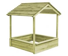 Casetta da Giardino con Sabbiera 128x120x145 cm Legno Pino