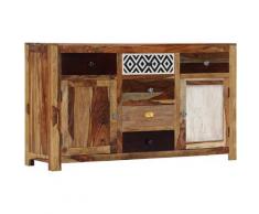 vidaXL Credenza 140x40x80 cm in Legno Massello di Sheesham - Marrone
